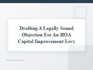California Hoa Levy Objection Legal Guide