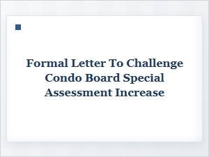 Contesting Your Condo Assessment Increase
