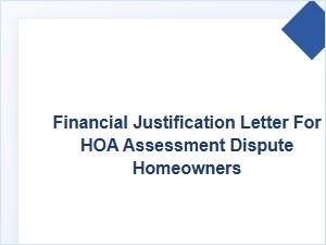 Drafting an Hoa Assessment Dispute Justification Letter