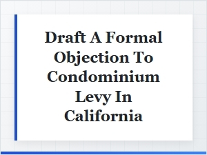 Formal Condominium Levy Objection Template