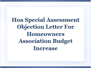 Hoa Budget Increase Objection Letter Template