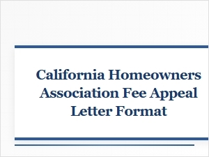 How to Appeal Hoa Fees in California